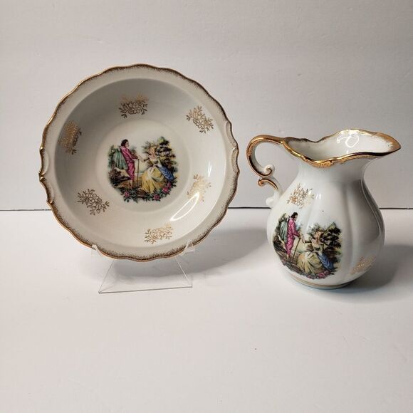 Pitcher & Wash Basin Set Made in Japan - Picture 1 of 7
